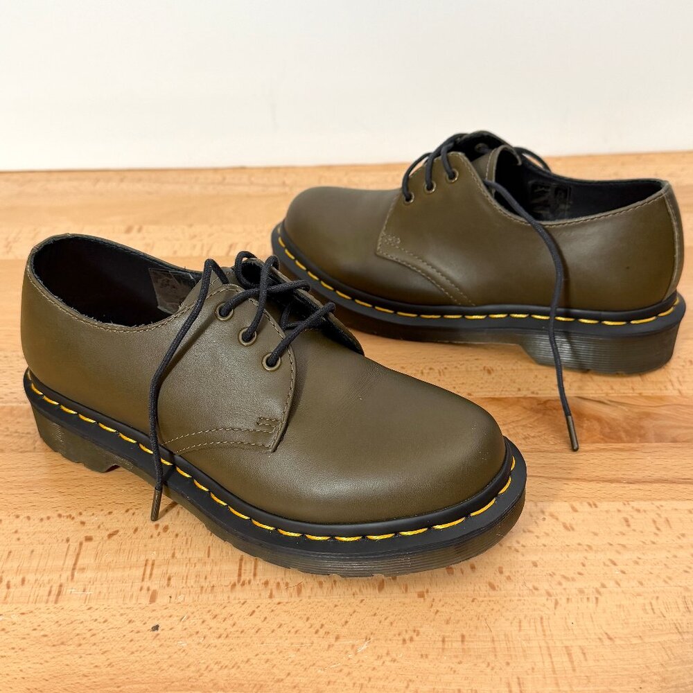 Dr. Martens 1461 DMS Olive Wanama Shoes Size 5 Without Insoles LN